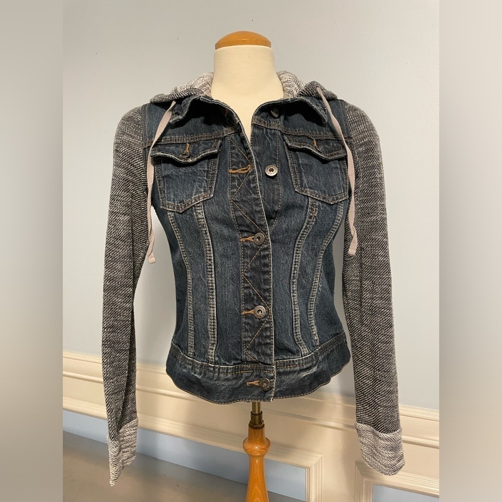 Mudd - hooded knit Jean jacket